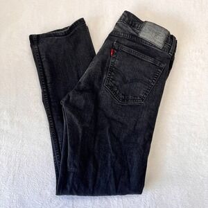 Levi's 505 Men Jeans Black Size 34x32 Zip Solid 505 Relaxed Denim